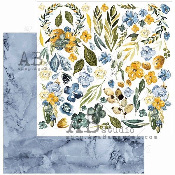 Elements - Scrapbooking Paper 12 x 12" - Something Blue