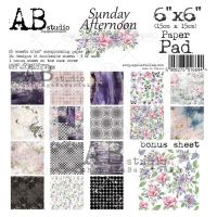 "Sunday afternoon" Scrapbooking Paper 6x6" Pad, 25 Sheets + 1 Bonus Sheet Set