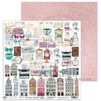 "Unexpected" Scrapbooking Paper 12 x12"- sheet 5-Favourite elements