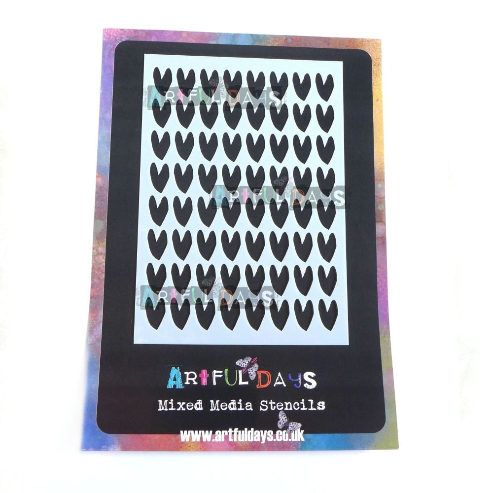 Artful Days A6 Stencil - Small Hearts (ADS011)