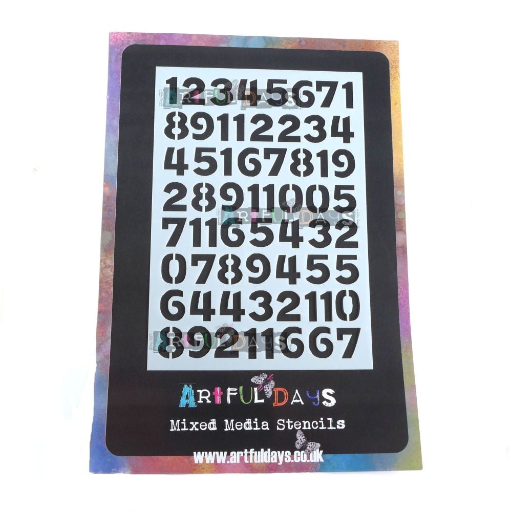 Artful Days A6 Stencil - Numbers (ADS015)