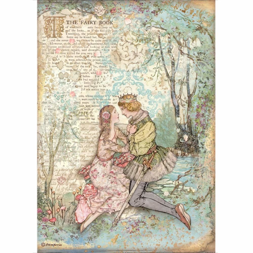 Stamperia Sleeping Beauty A4  Rice Paper Lovers (DFSA4574)