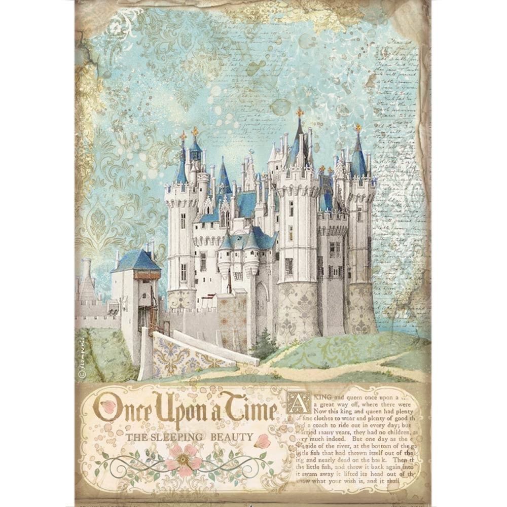 Stamperia Sleeping Beauty A4  Rice Paper Fairy Castle (DFSA4569)