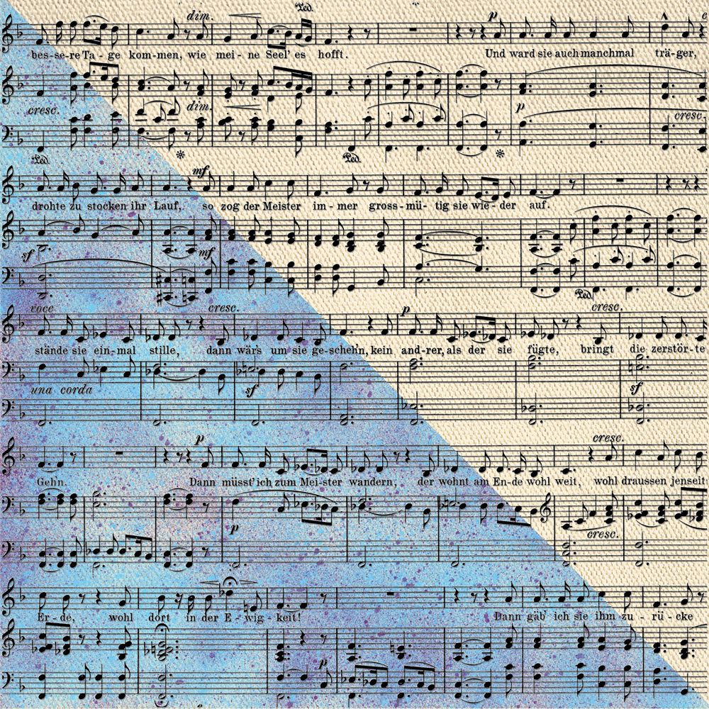Prima Finnabair Resist Canvas - Music Note 12x12 Inch (960698)