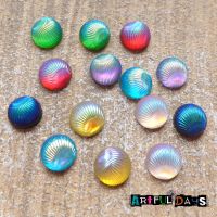 Acrylic Shell Iridescent Cabochons (CA3020)