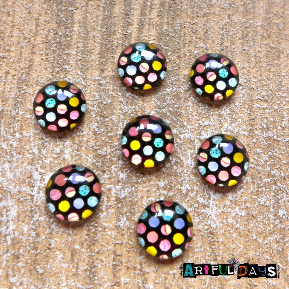 Glass Dome Cabochons Dotty (CA3032)