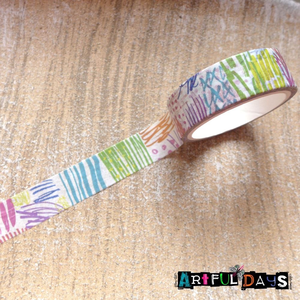Coloured Scribble Washi Tape (W8025)