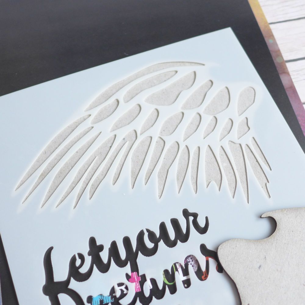 Artful Days 6 x6" Stencils - Let Your Dreams Fly, Wings