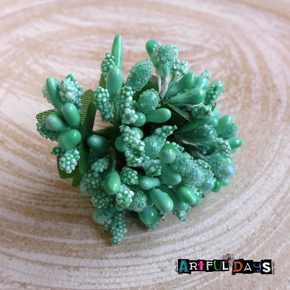 Stamen Clusters - Turquoise Green 