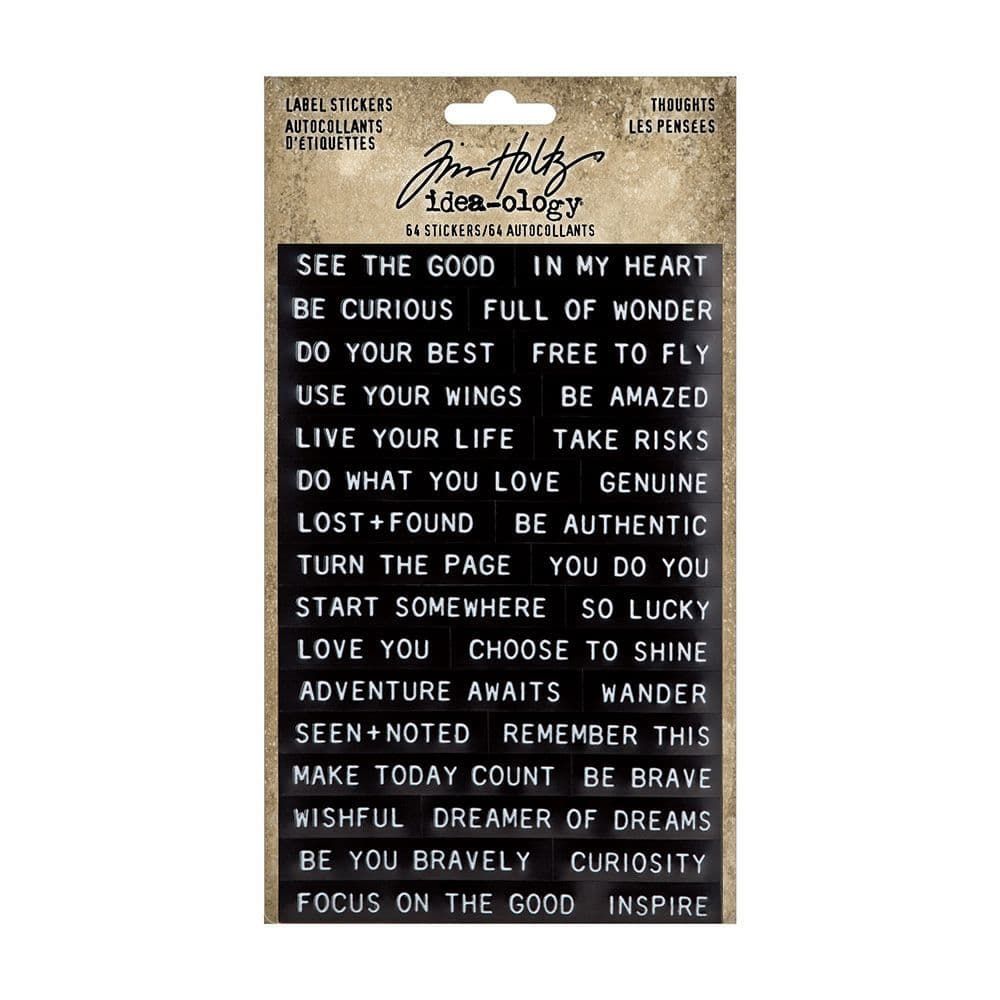Idea-ology Tim Holtz Label Stickers Thoughts (TH94229)