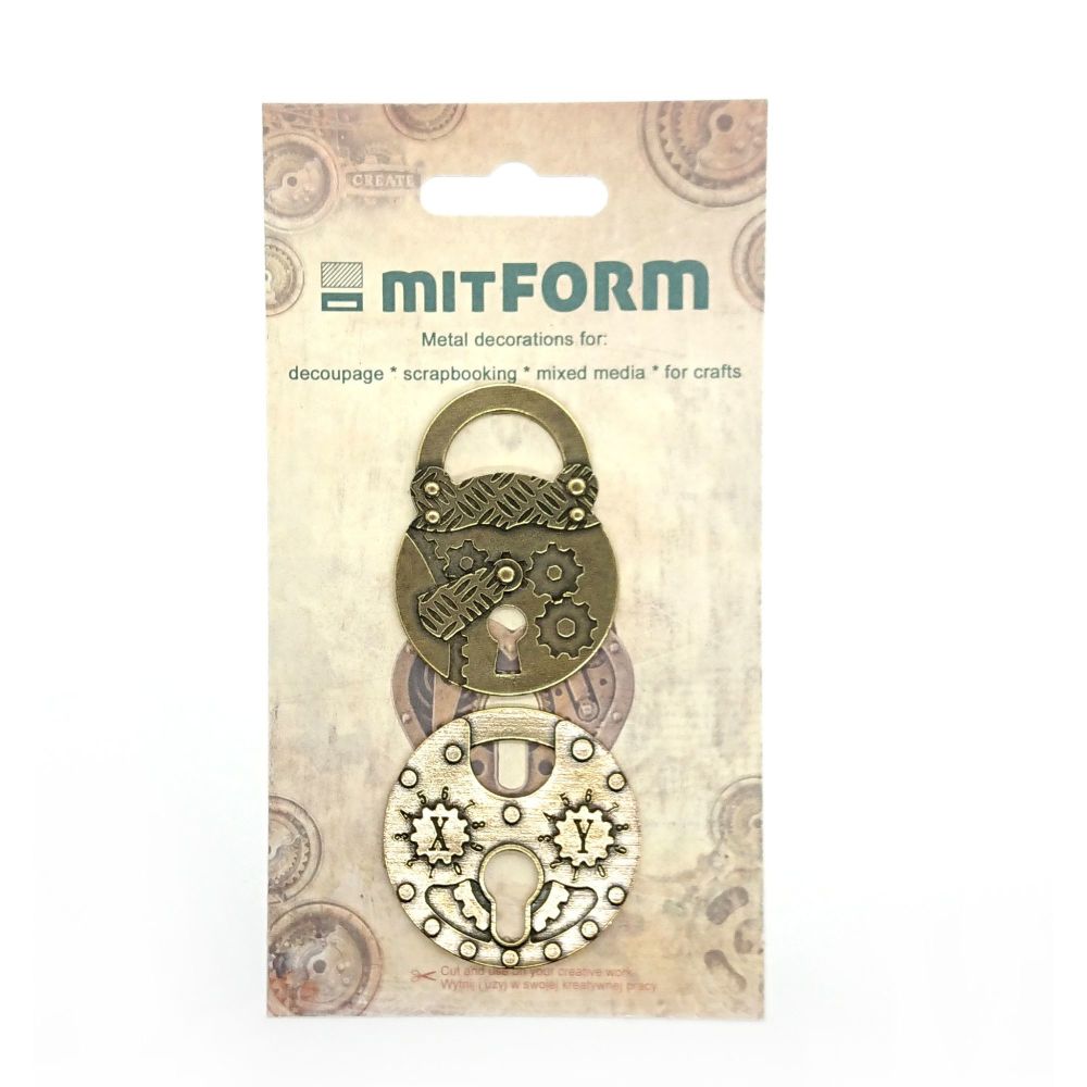 Mitform Padlocks 2 Metal Embellishments (MITS044)