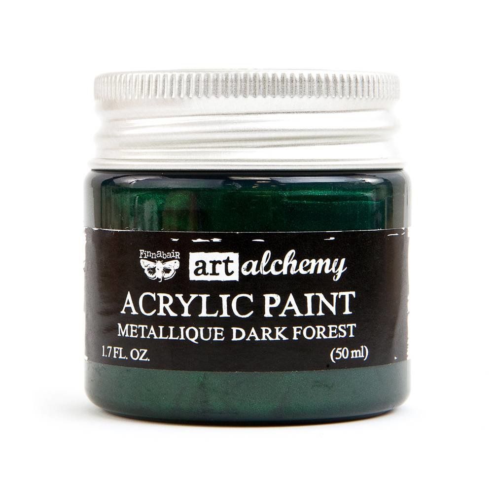 Prima Finnabair Art Alchemy Acrylic Paint - Metallique Dark Forest (964481)