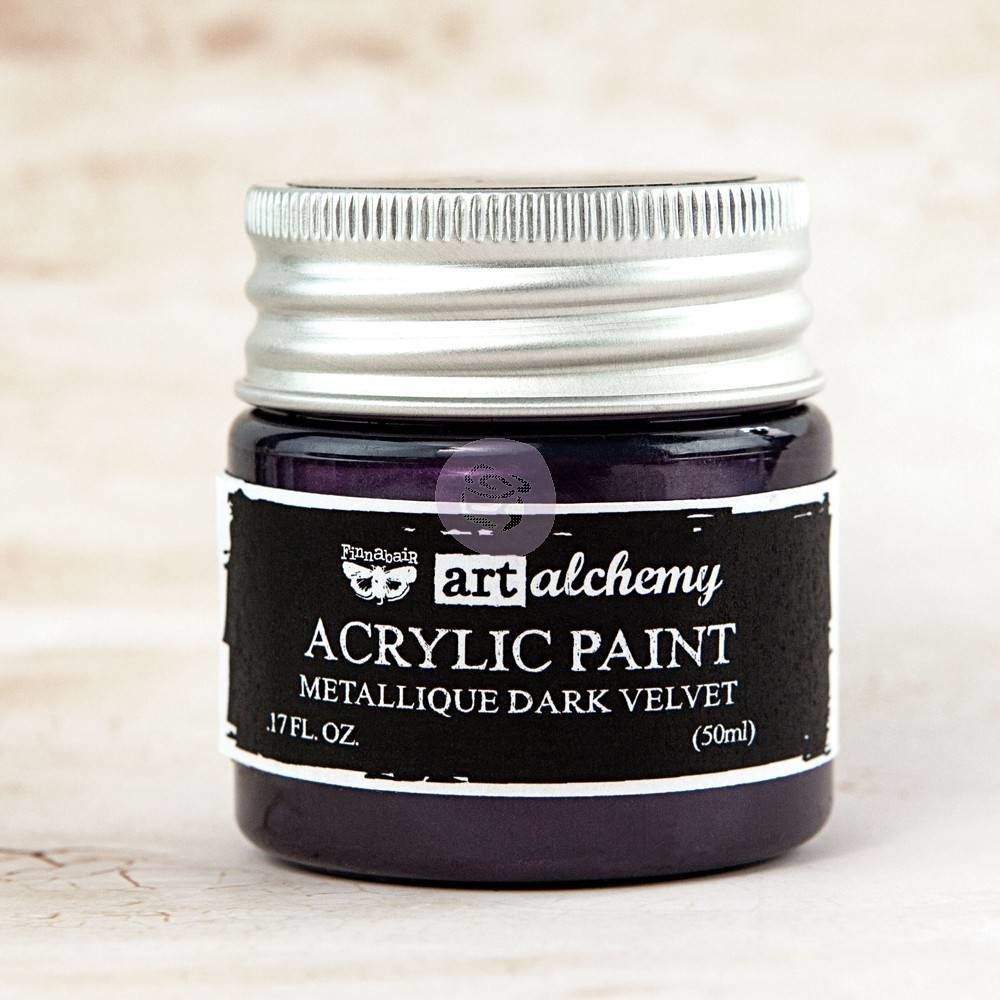 Prima Finnabair Art Alchemy Acrylic Paint - Metallique Dark Velvet (963125)