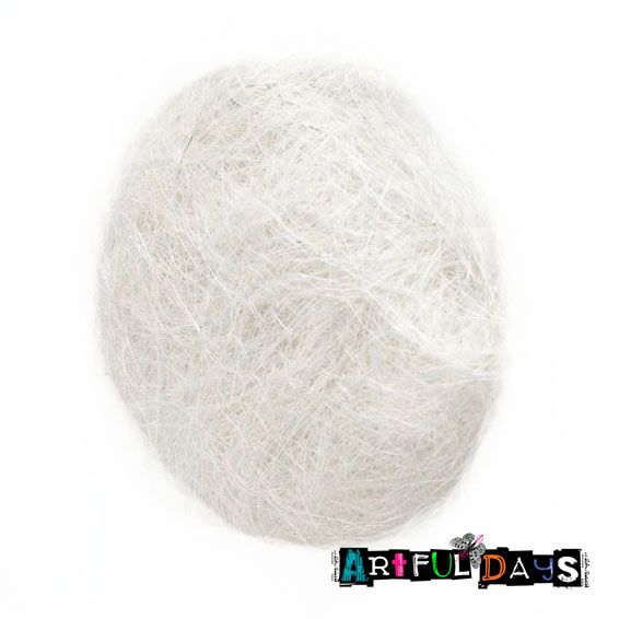 Sisal fibres White Colour 8g