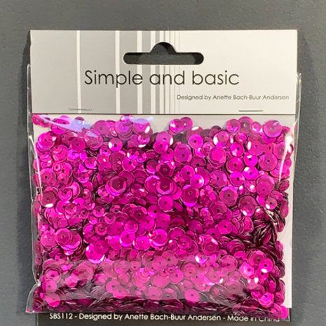 Simple & Basic Hot Pink Sequin Mix (SBS112)