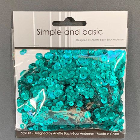 Simple & Basic Emerald Green Sequin Mix (SBS113)