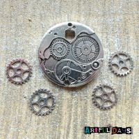 Silver Inner Clock/Watch Workings & Gears (C025)