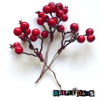 Plastic Red Berries for Christmas Crafting