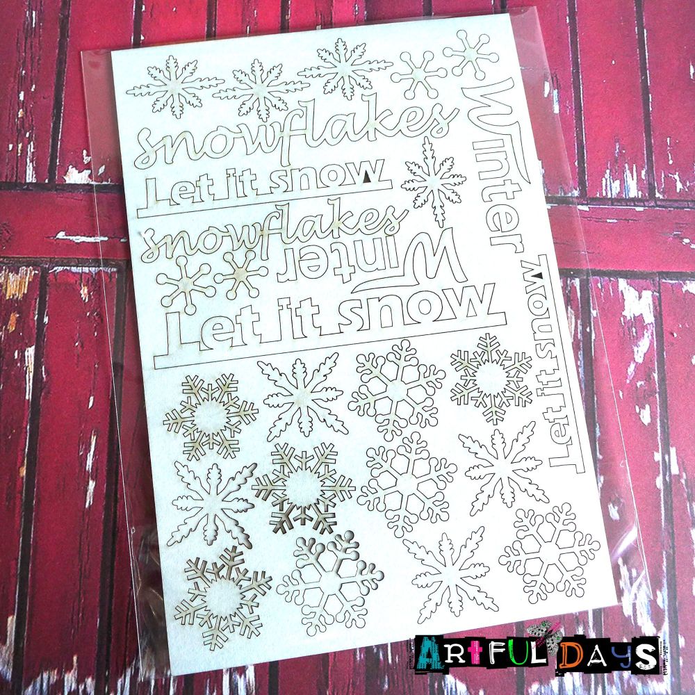 Artful Days Chipboard - A5 Snowflakes (ADC009)