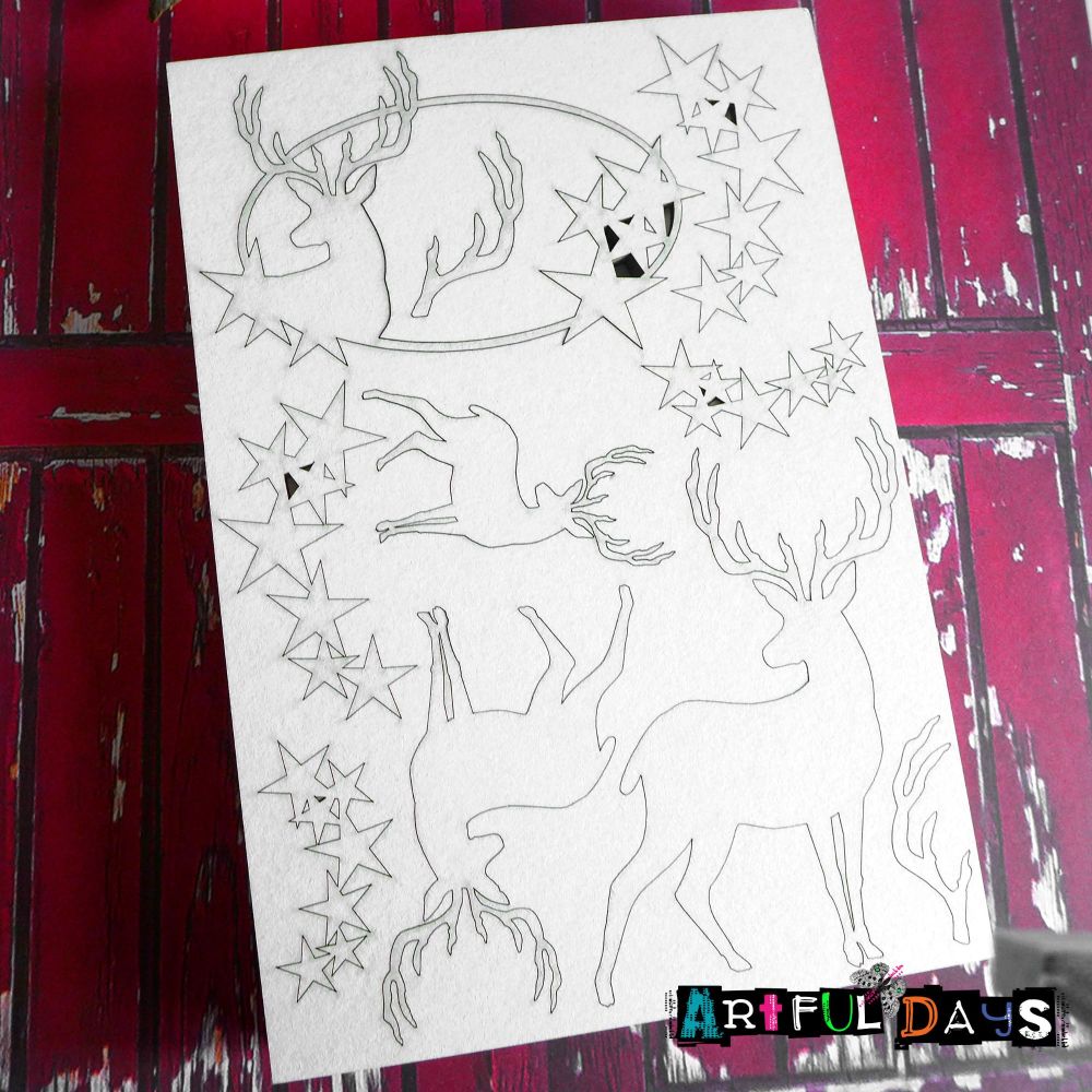 Artful Days Chipboard - A5 Stags & Stars (ADC010)