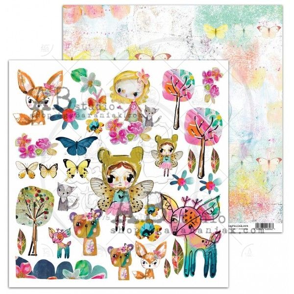 By Tandiart "Butterfly Whispers" Scrapbooking Paper 12 x12 "Spring"- sheet 4