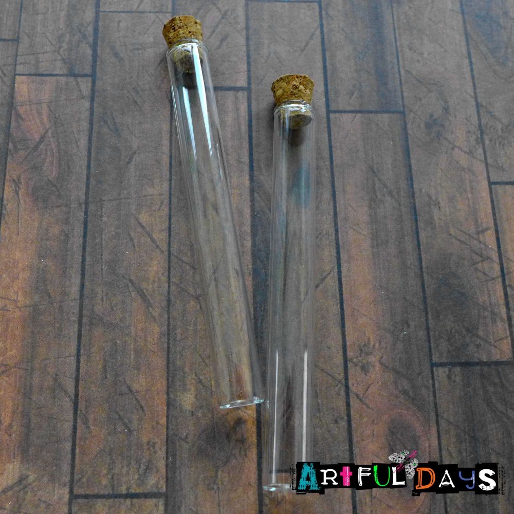Tall & Thin Glass Vials/Bottles 75mm (GL018)