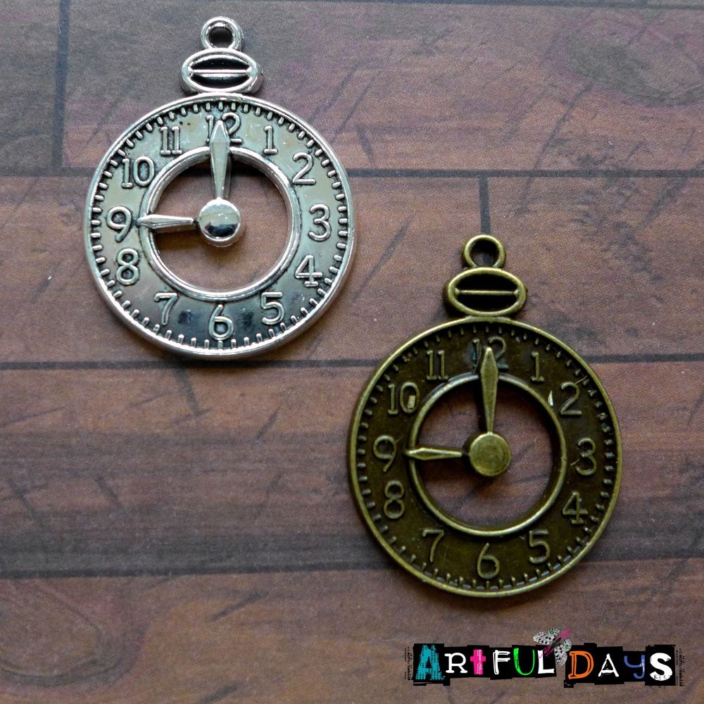 Pocket Watch Face Charms (C017)