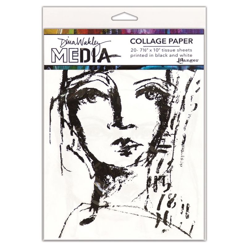 Dina Wakley Media Collage Paper - Faces