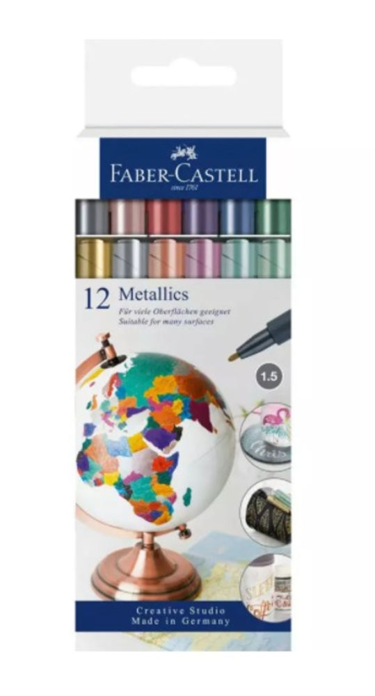 Faber Castell Metallics Markers (12pcs) (FC-160713)