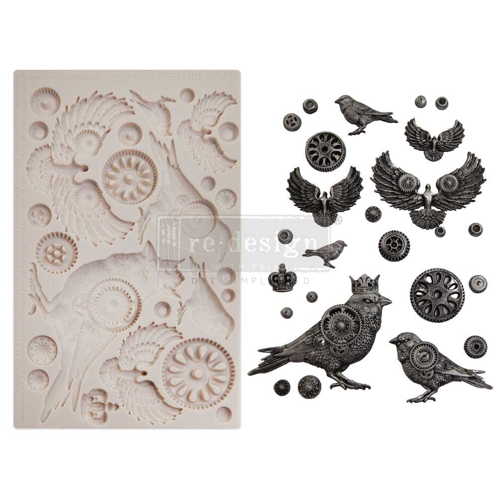 New Release Prima Finnabair Moulds - Clockwork Sparrows (969493) Available 