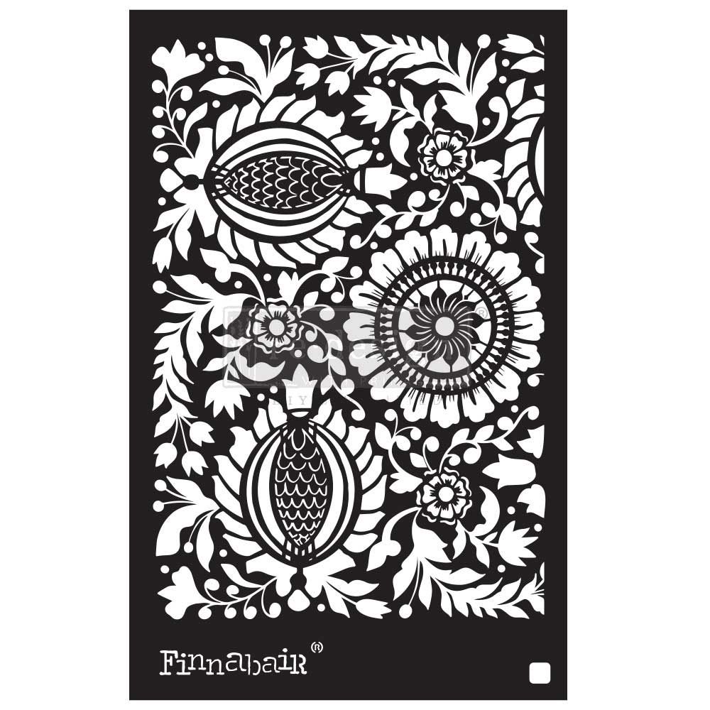 New Release Prima Finnabair Stencil -  Folk Florals (969752)