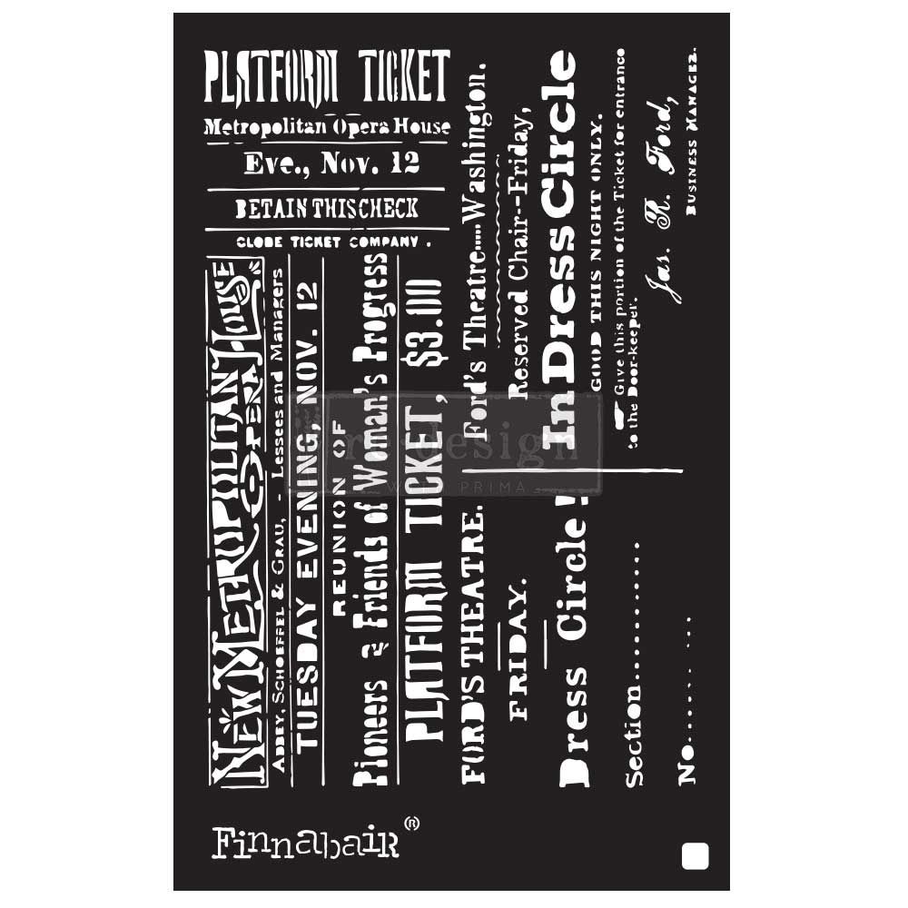 New Release Prima Finnabair Stencil -  Theater Night (969776)