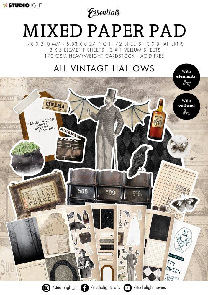 All Vintage Hallows Essentials A5 Mixed Paper Pad (SL-ES-MPP25)