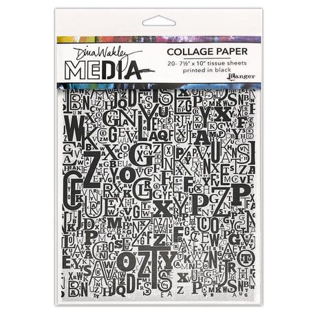 Dina Wakley Media Collage Paper - Jumbled Letters (MDA81838)