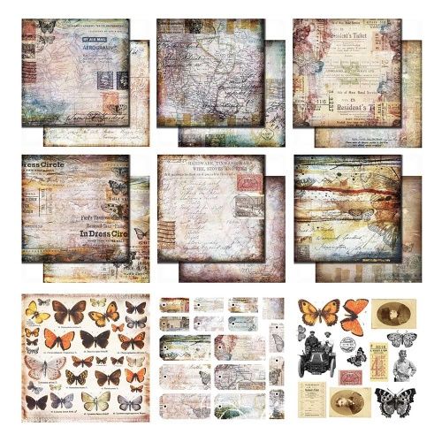 7 Dot Studio - Butterfly Effect 12x12" Full Paper Collection by Finnabair