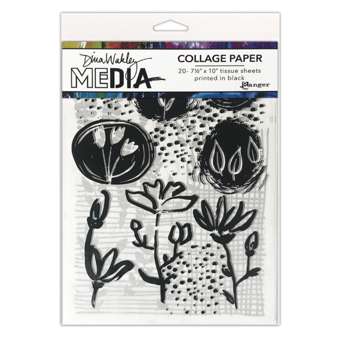 Dina Wakley Media Collage Paper - Collage Text (MDA77886)