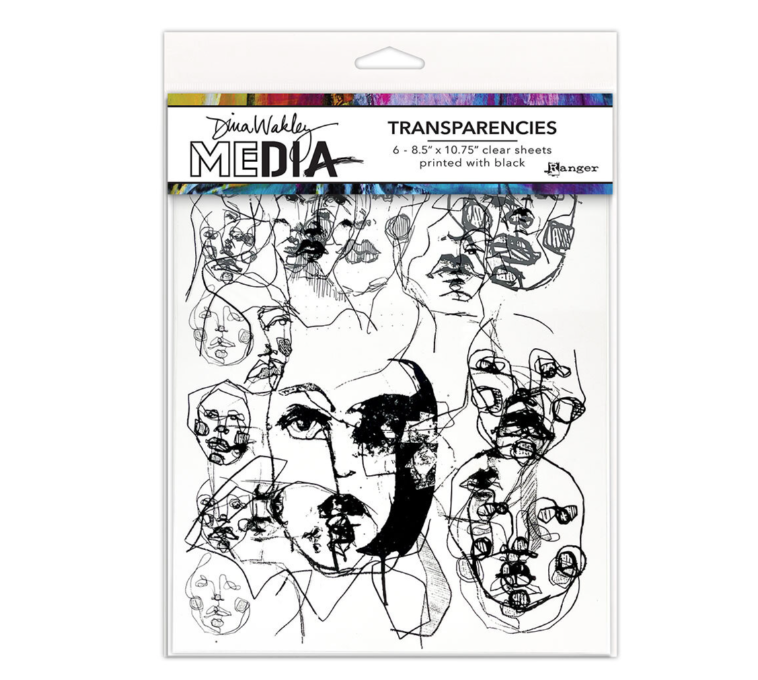 Dina Wakley Media Transparencies Abstract Portraits Set 1 (MDA80534)