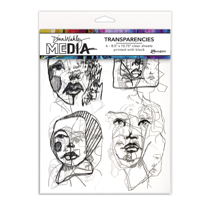 Dina Wakley Media Transparencies Abstract Portraits Set 2 (MDA82040)