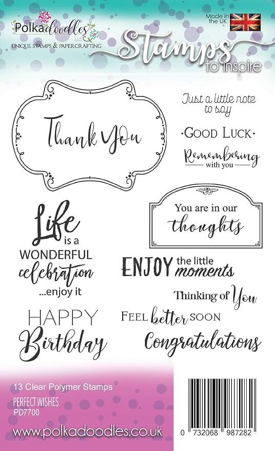 Polkadoodles A6 Perfect Wishes Clear Stamps (PD7700)