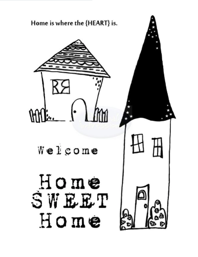 Polkadoodles  Home Sweet Home A6 Clear Stamp (POS12A6SW0003]