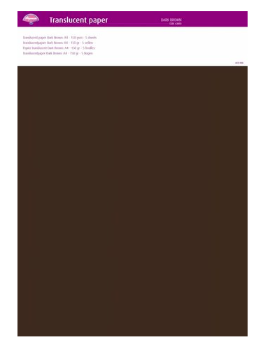 Pergamano Translucent Paper Dark Brown A4 150 gsm 5 Sheets (63003)