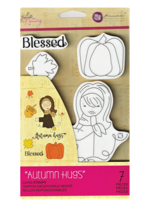 Prima Marketing Julie Nutting Doll Stamp Autumn Hugs (913182)