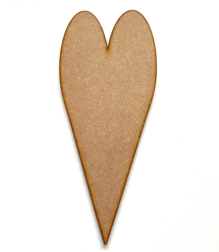 MDF Long Heart - 10cm & 5mm thick