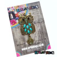 Treasured Artefacts - Turquoise Owl Charm (TA202)