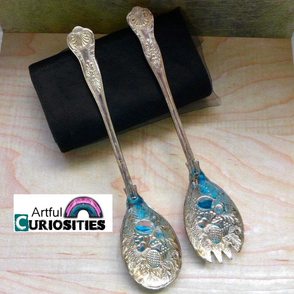 Decorative Spoons - EPNS Embossed Fruit Serving Spoons - AC078