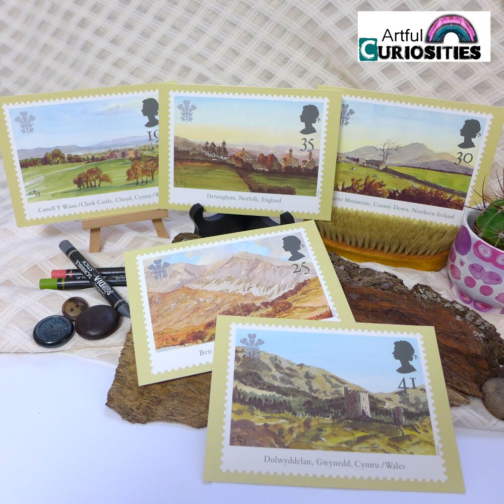Postcard 5 Pack - Stamp Reproductions AC006