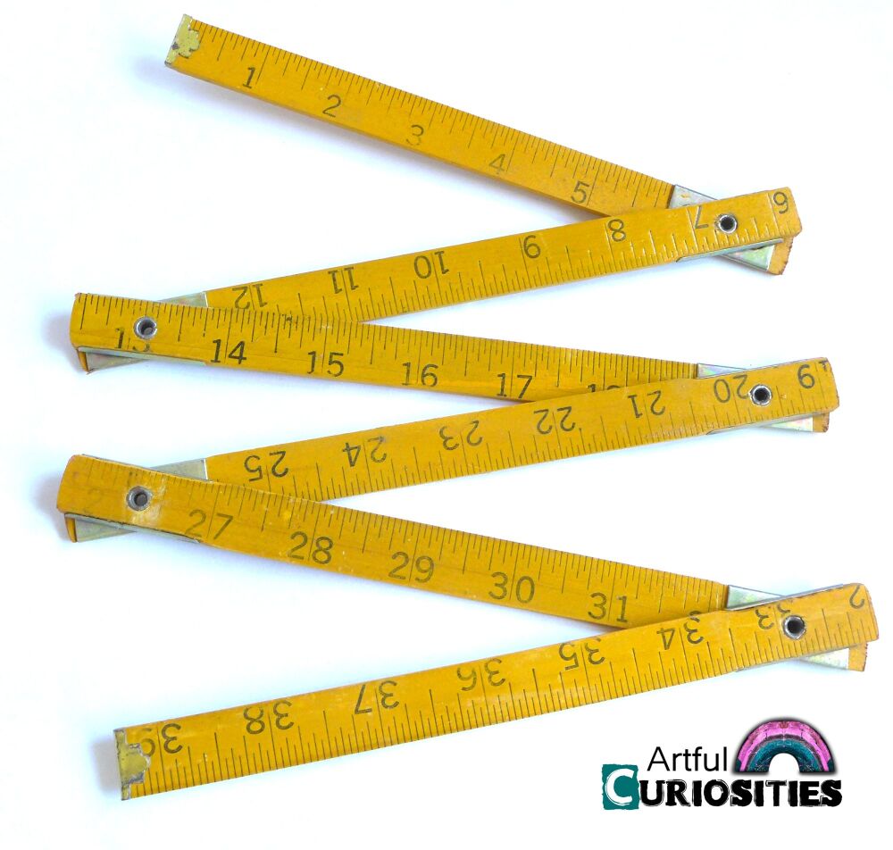 Tools  - Old Style Folding Wooden Ruler - AC059