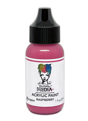 Brand NEW - Dina Wakley Media Acrylic Paints 1oz - Raspberry (MDQ85522)