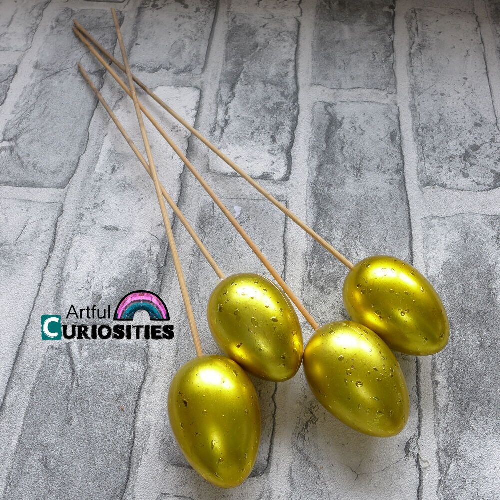 Seasonal - Easter Egg Sticks Gold (AC137)
