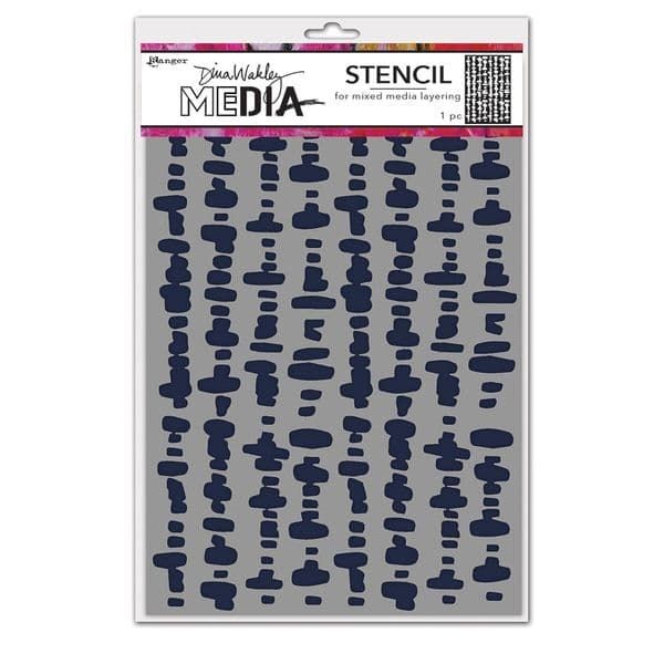 Brand New - Dina Wakley MEdia Stencils Dash Columns (MDS83078)